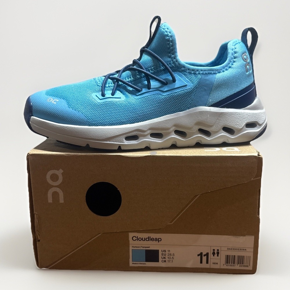 On Cloudleap In Horizon/Tempest(Blue) Kids Size 11‎ Unisex Youth
